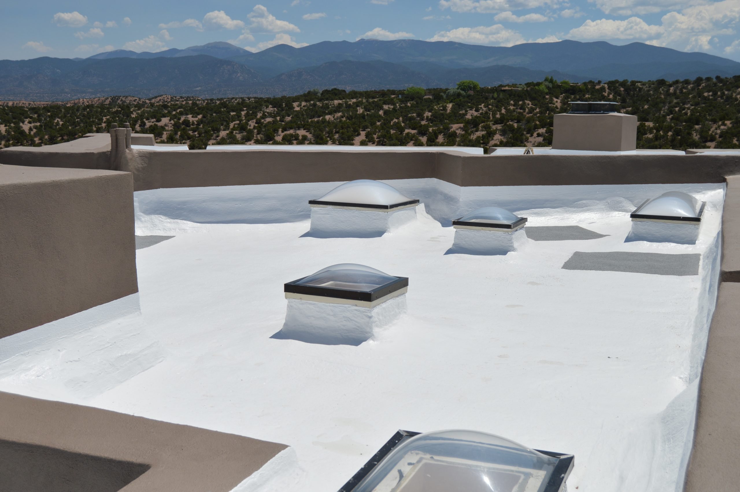 skylight roof small top of a commercial building with multiple skylights, Commercial Roofing Services - Littleton, CO