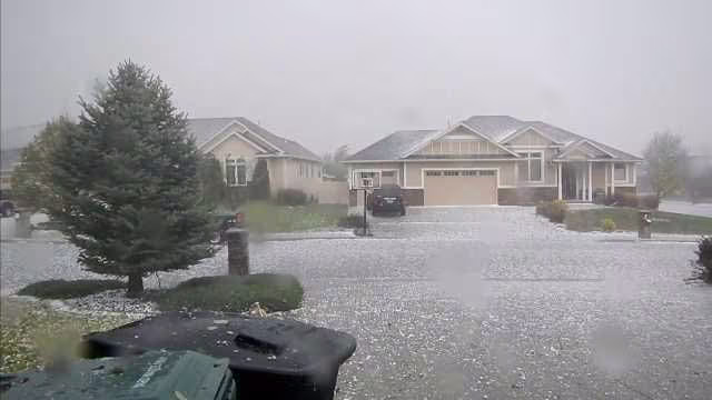 Hail storm over Colorado residential homes