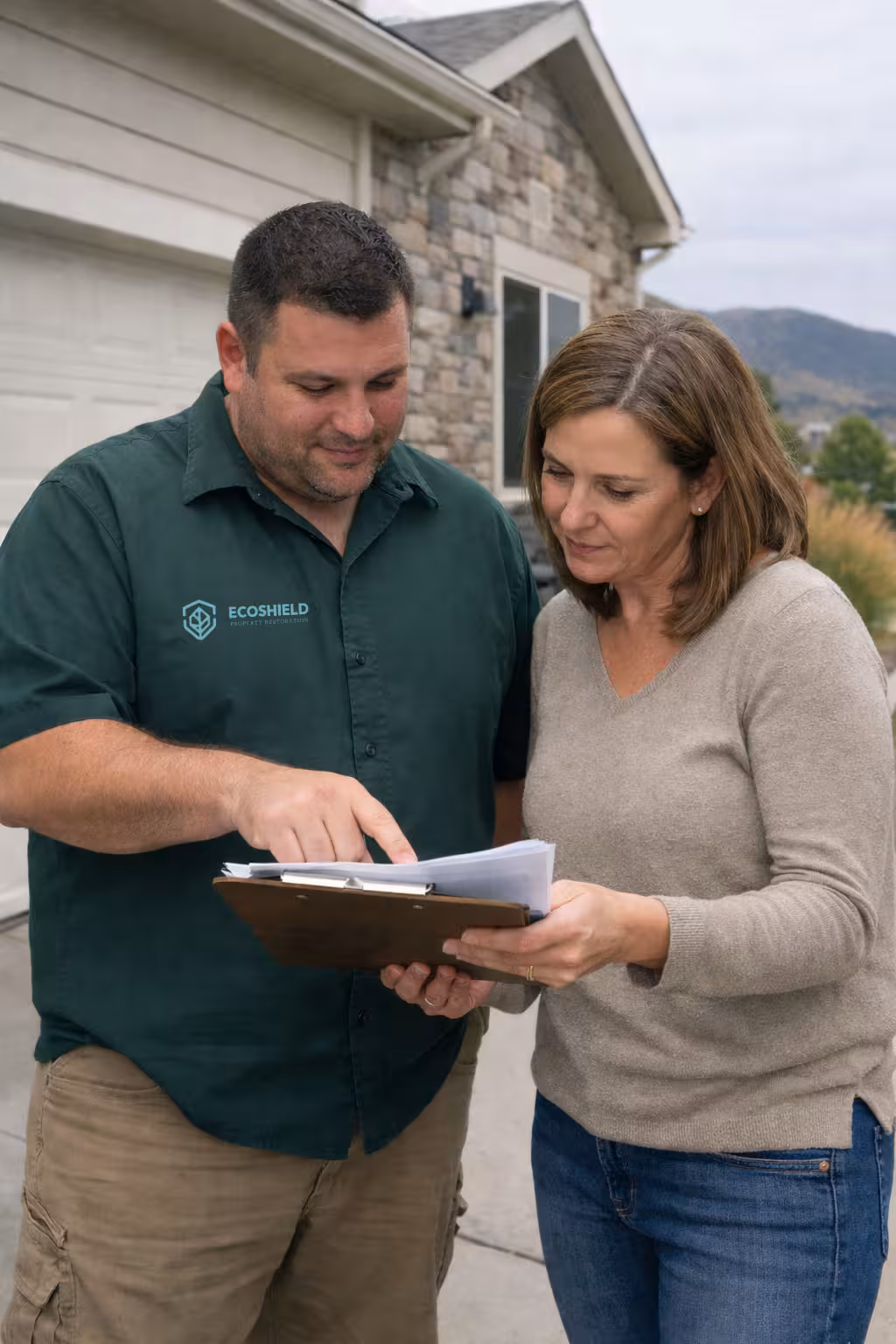 Exterior storm damage assessment on a Colorado property