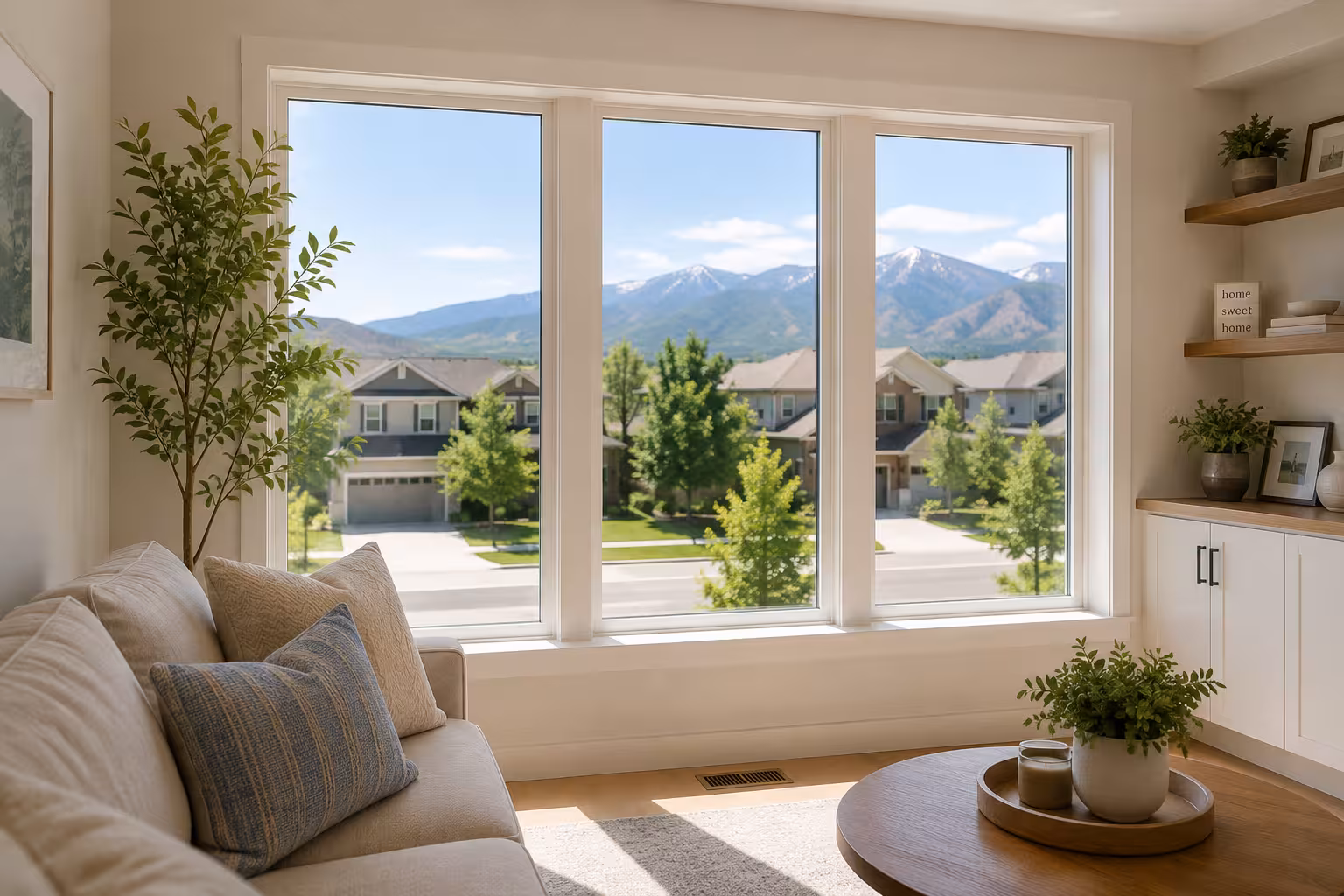 ESE-bright-window-glazing-mtn-view mountain facing new window glazing on a picture window in golden colorado