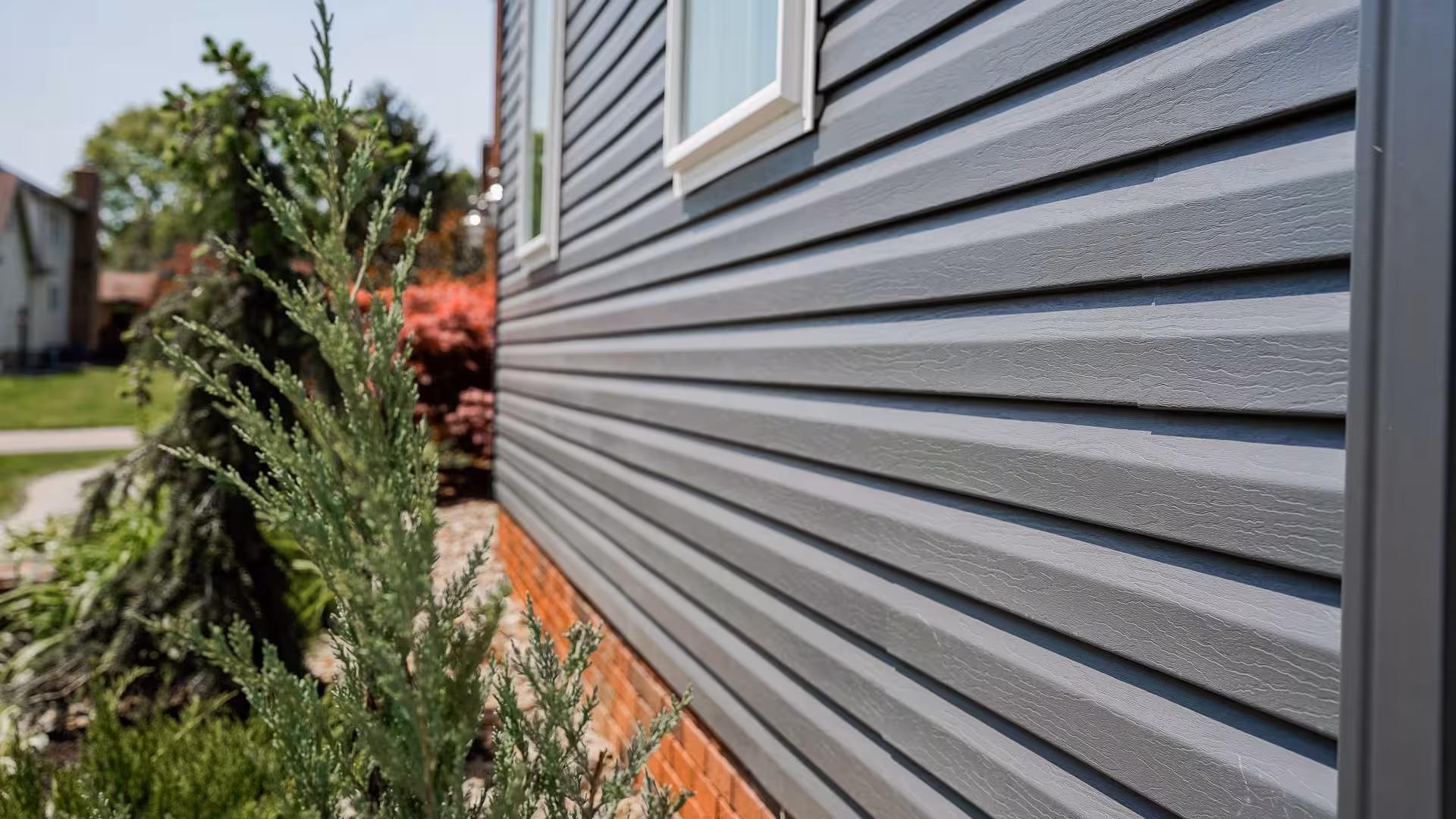 Horizontal lap vinyl siding exterior