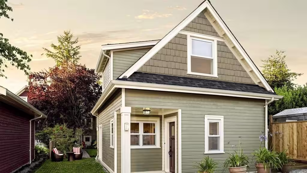 Colorado home with cedar shake accents on the front gable