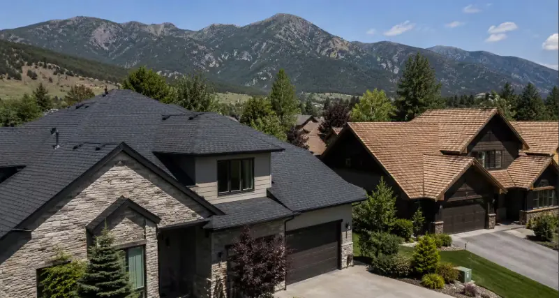 ESE-residential-roofing-options-colorado Asphalt shingle and cedar shake roofs on Colorado mountain homes