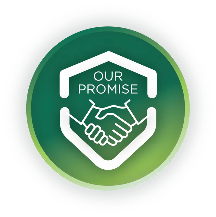 EcoShield Exteriors Our Promise badge